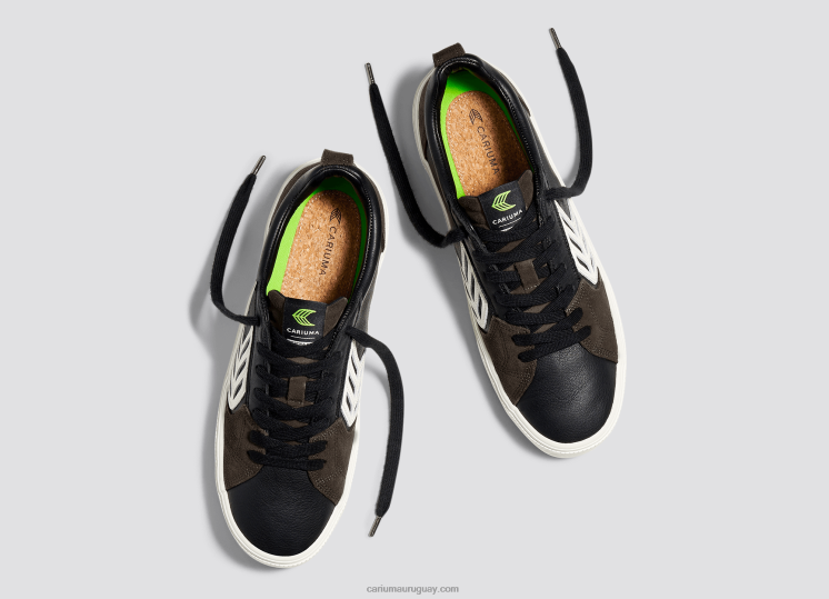 cuero premium negro/marfil hombres 4F2V6141 Cariuma