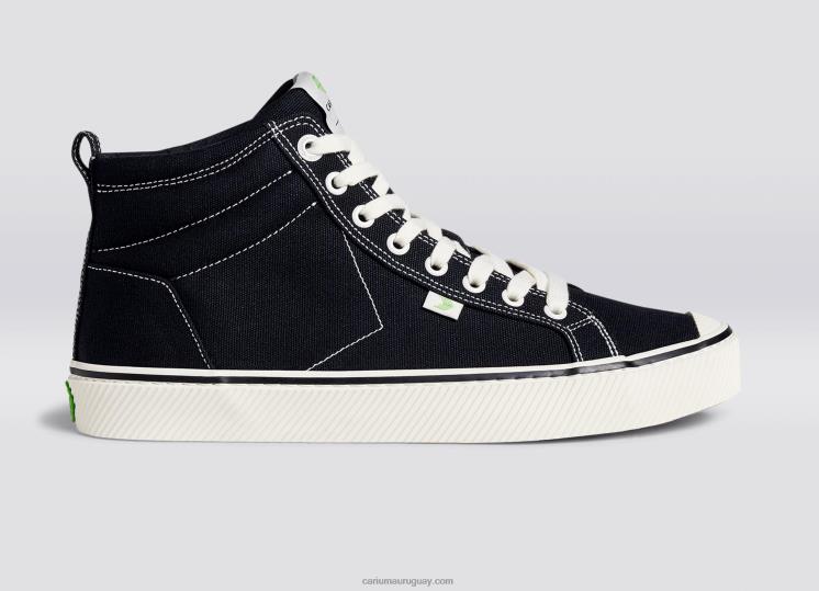Lona negra con rayas en contraste hombres 4F2V656 Cariuma