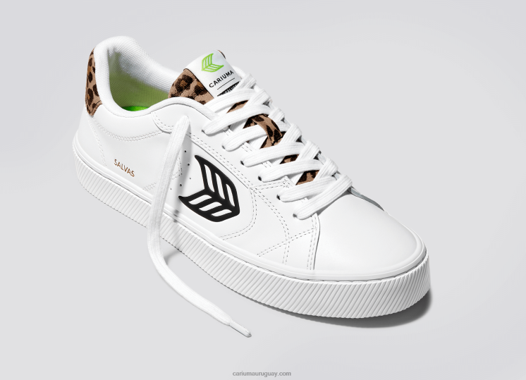 cuero lwg blanco/leopardo hombres 4F2V6100 Cariuma