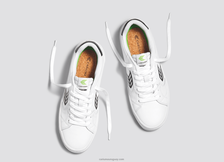 cuero lwg blanco/negro hombres 4F2V697 Cariuma