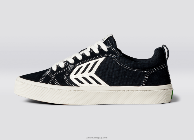 pie izquierdo (zapato único)-contraste negro/marfil hombres 4F2V6149 Cariuma