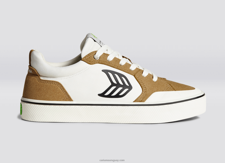 camel y blanco roto vintage/negro hombres 4F2V6121 Cariuma