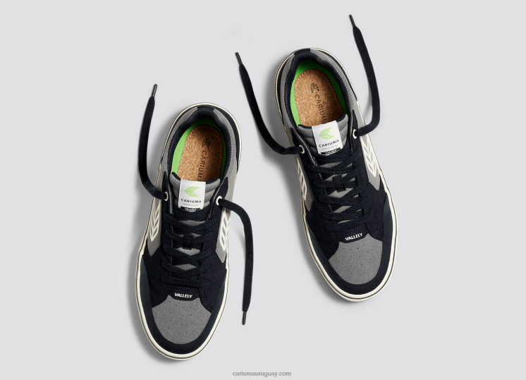 negro y gris carbón/marfil hombres 4F2V6118 Cariuma