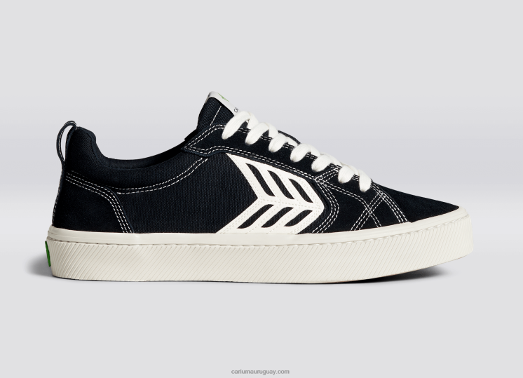 pie derecho (zapato único)-contraste negro/marfil mujer 4F2V6374 Cariuma