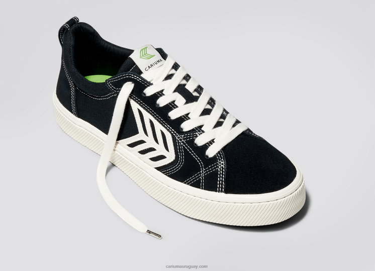 pie derecho (zapato único)-contraste negro/marfil mujer 4F2V6374 Cariuma