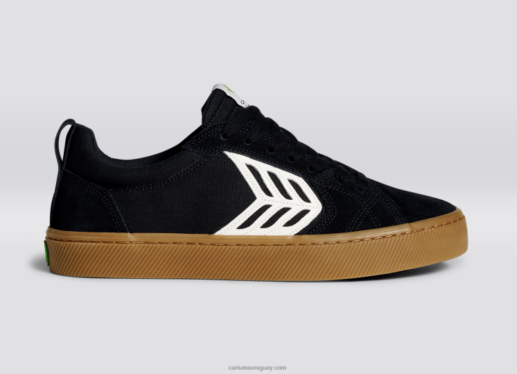 pie derecho (zapato único)-todo goma negra/marfil mujer 4F2V6378 Cariuma