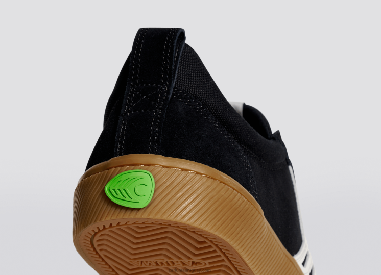 pie derecho (zapato único)-todo goma negra/marfil mujer 4F2V6378 Cariuma