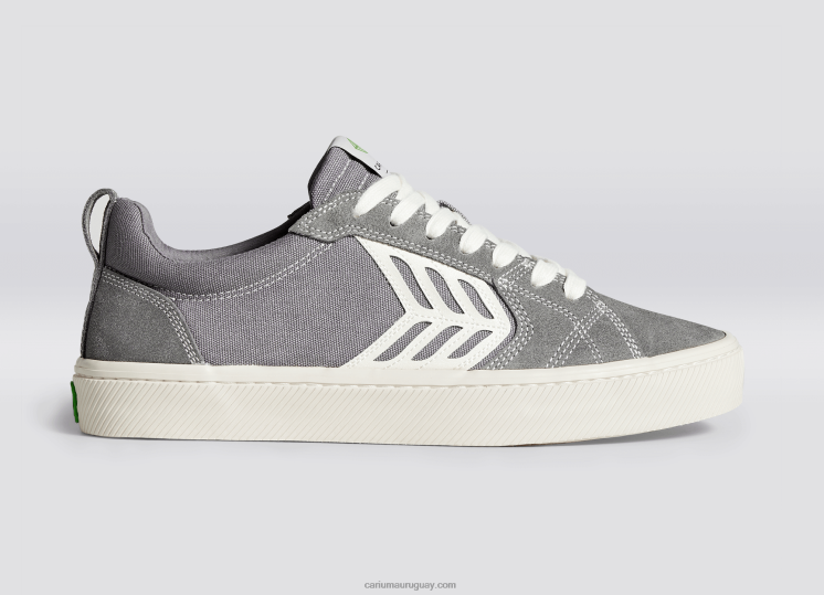 pie derecho(zapato sencillo)-gris contraste/marfil mujer 4F2V6375 Cariuma