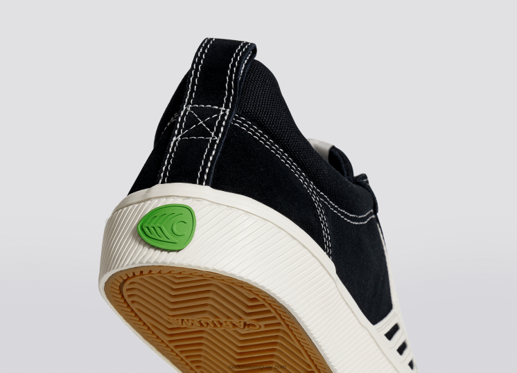 pie izquierdo (zapato único)-contraste negro/marfil mujer 4F2V6366 Cariuma