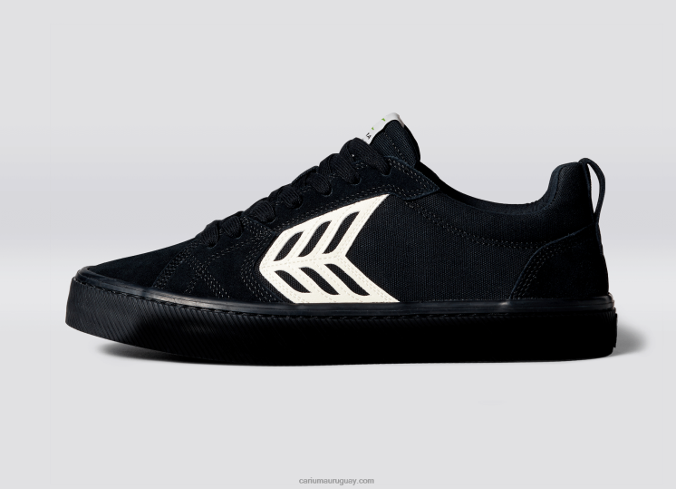 pie izquierdo (zapato único)-todo negro/marfil mujer 4F2V6367 Cariuma