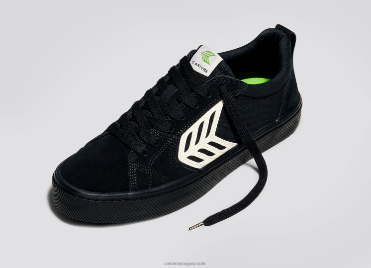 pie izquierdo (zapato único)-todo negro/marfil mujer 4F2V6367 Cariuma