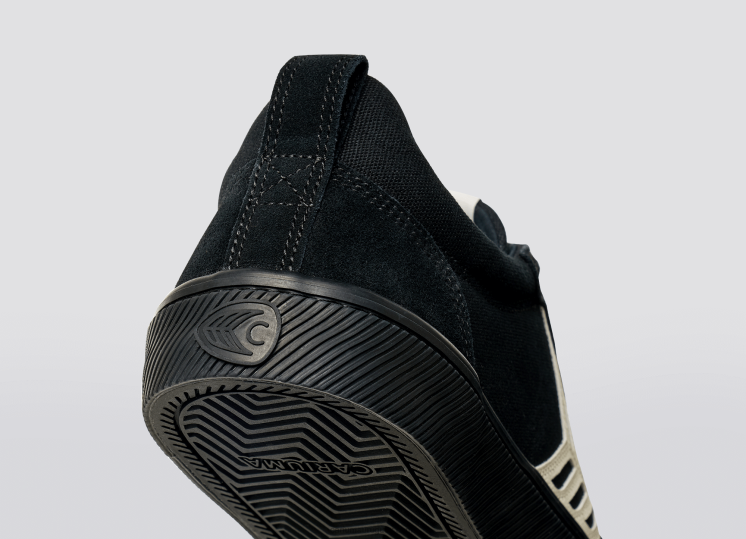 pie izquierdo (zapato único)-todo negro/marfil mujer 4F2V6367 Cariuma